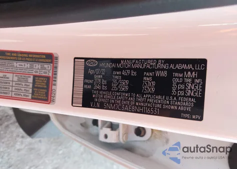 2022 Hyundai Tucson Sel from USA, damaged, VIN 5NMJC3AE8NH116531